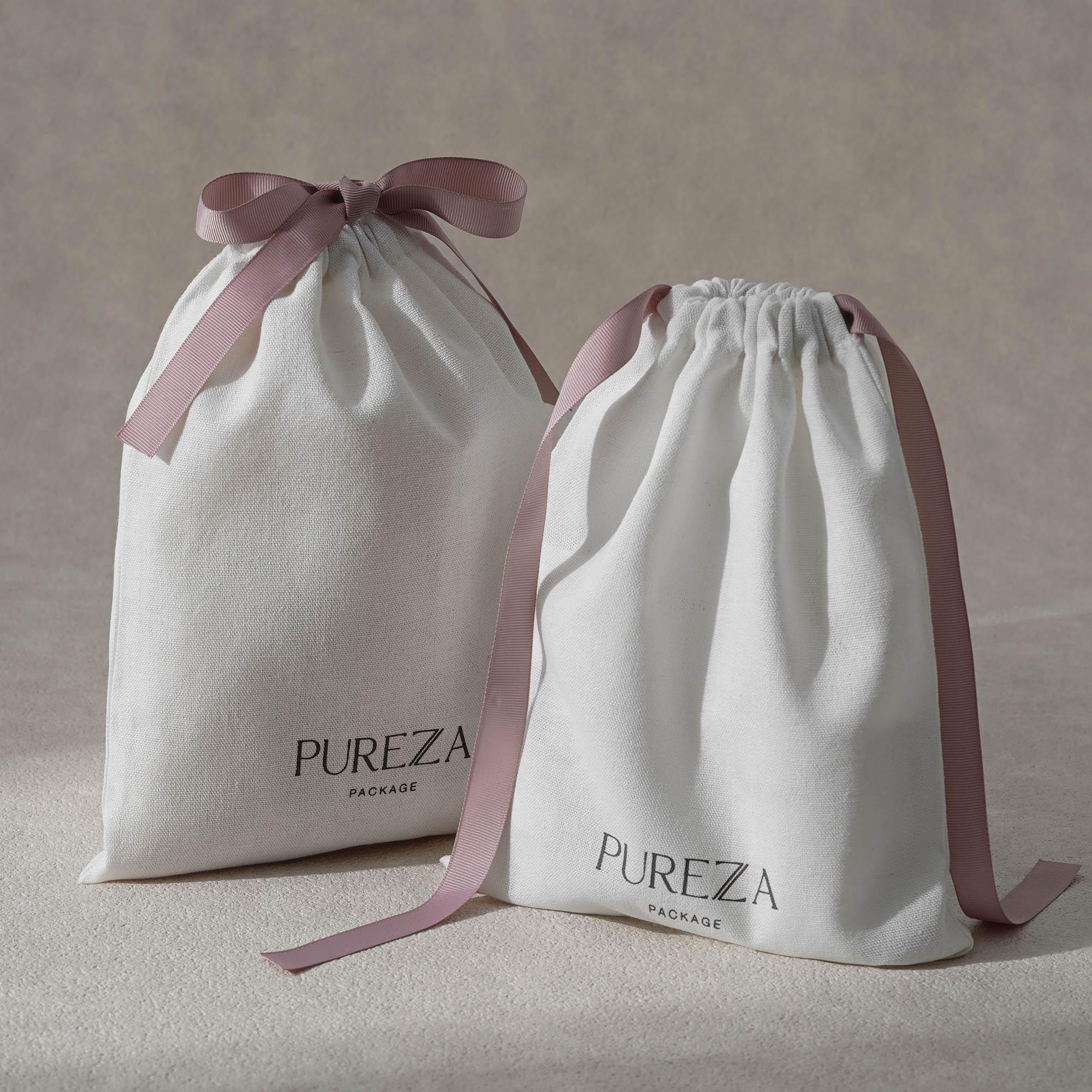 Luxury Skincare Packaging - 면 소재 드로스트링 백, 친환경 재사용