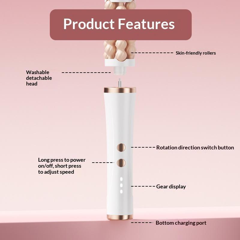 Luxury Skincare Tools - 3D 얼굴 롤러 마사지기, 회전하는 웨이브