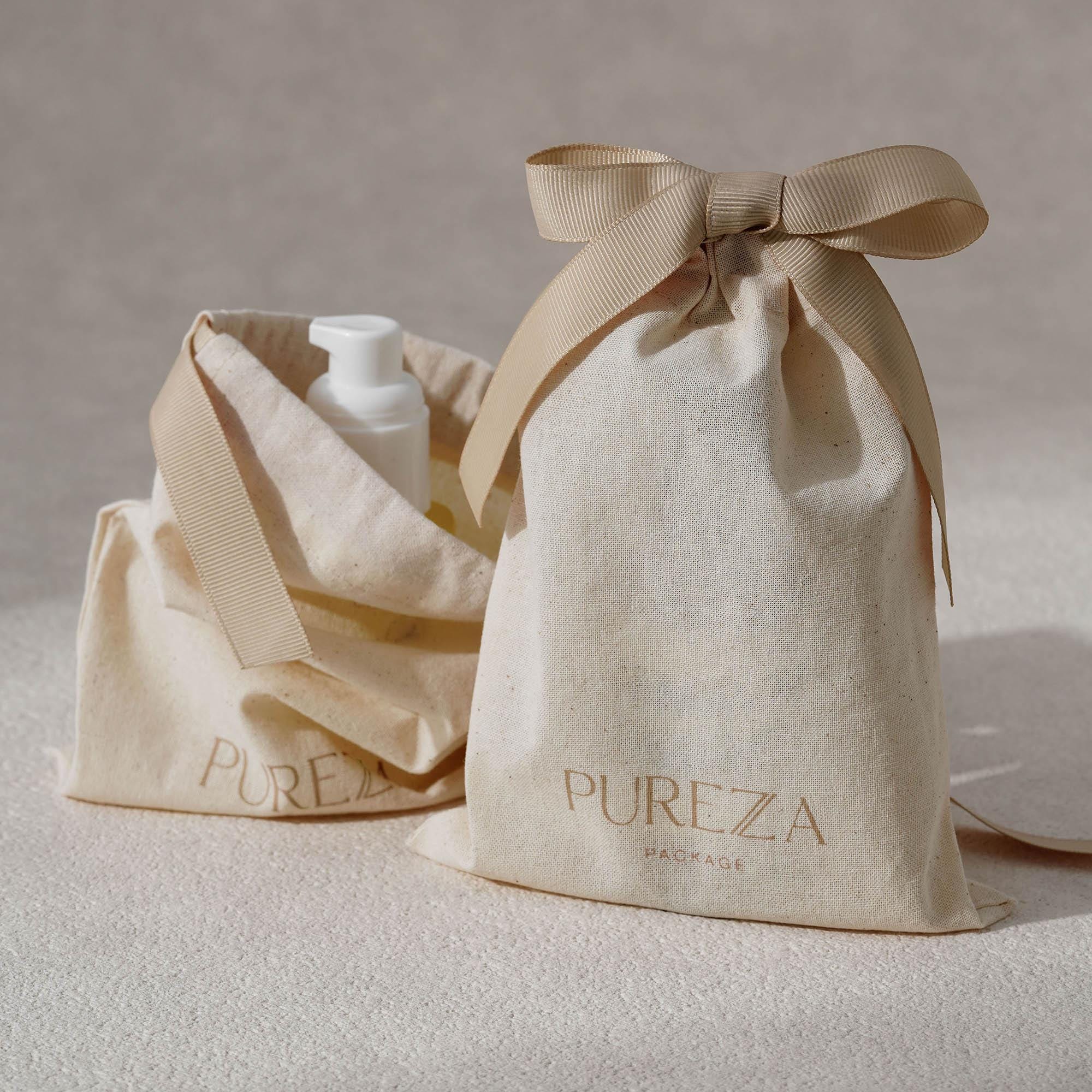 Luxury Skincare Packaging - 맞춤 제작 가능한 천연 코튼 드로스트링