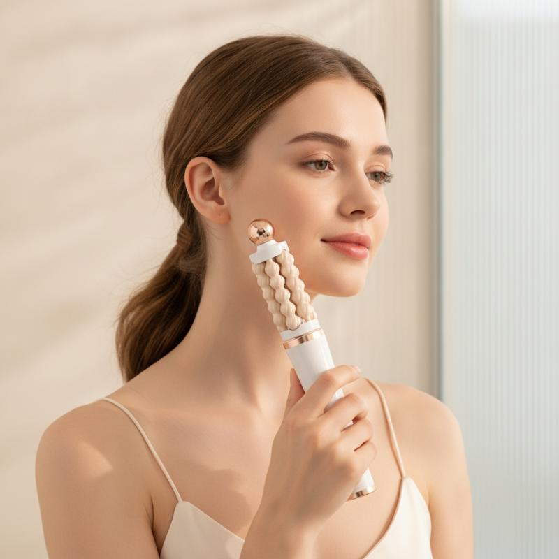 3D 얼굴 롤러 마사지기, 회전하는 웨이브 디자인, 여 - Luxury Skincare Tools 리뷰 및 가격