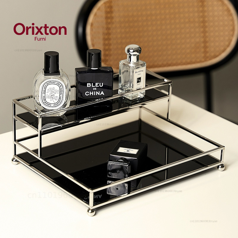 라이트 럭셔리 블랙 데스크탑 메탈 오거나이저 향수 진열 - Luxury Skincare Tools 리뷰 및 가격
